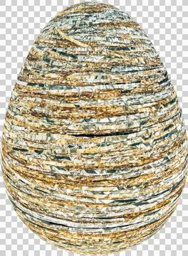 3D Easter Egg with beautiful pattern Stock-Illustration