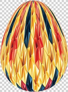 3D Easter Egg with beautiful pattern Stock Illustration