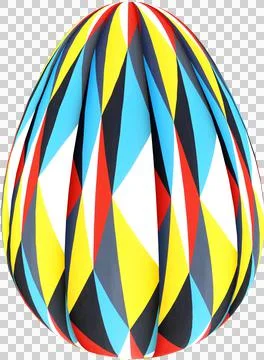 3D Easter Egg with beautiful pattern Stock Illustration