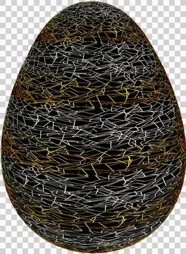 3D Easter Egg with beautiful pattern Stock Illustration