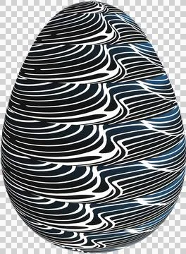 3D Easter Egg with beautiful pattern Illustrazione stock