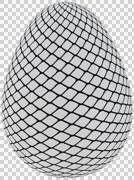 3D Easter Egg with beautiful pattern Stock Illustration