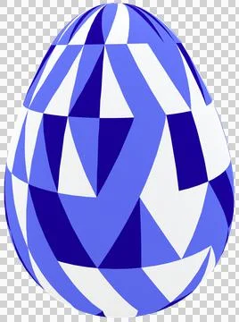 3D Easter Egg with beautiful pattern Illustrazione stock