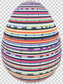 3D Easter Egg with beautiful pattern Stock Illustration