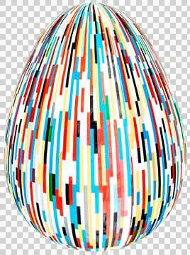 3D Easter Egg with beautiful pattern Illustrazione stock