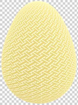 3D Easter Egg with beautiful pattern Stock Illustration