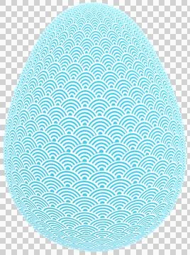 3D Easter Egg with beautiful pattern Stock Illustration