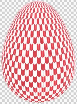 3D Easter Egg with beautiful pattern Stockillustratie