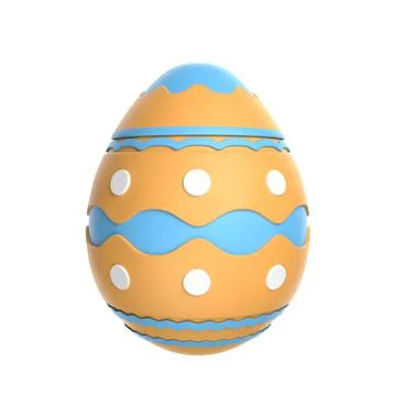 3d easter egg isolated on white background Stock Illustration
