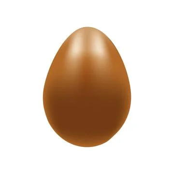 3d easter voluminous chocolate egg realistic , vector illustration Stock Illustration