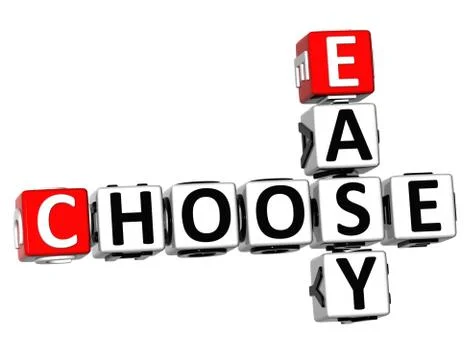 3d easy choose crossword Ilustração Stock