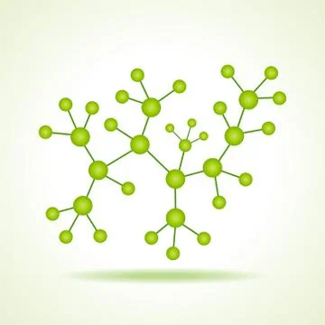 3d eco chemical atomic structure molecule model vector illustration 스톡 일러스트