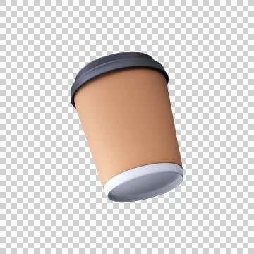 3D Eco Friendly Paper Cup for Hot Drinks Stock Illustration