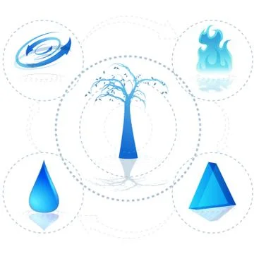 3d ecosystem Illustrazione stock