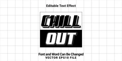 3d editable chill out text box effect templates Stock Illustration