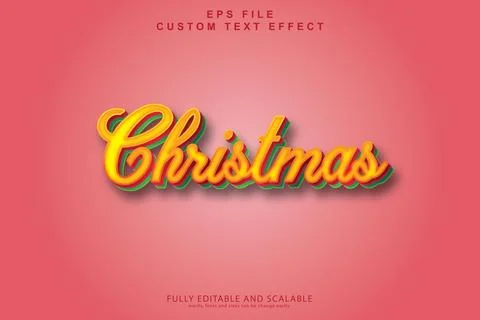 3d editable premium text effect Illustrazione stock