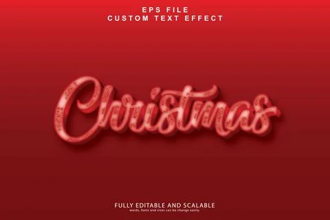 3d editable premium text effect Stock Illustration