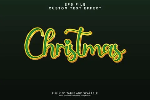 3d editable premium text effect Stock Illustration