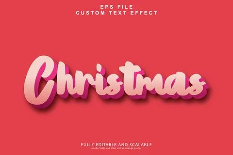 3d editable premium text effect Stock Illustration