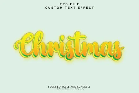 3d editable premium text effect Stock Illustration
