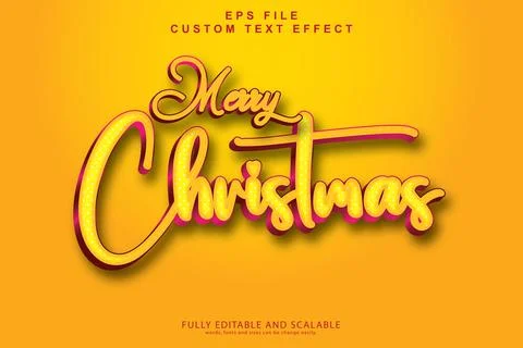 3d editable premium text effect Stock Illustration