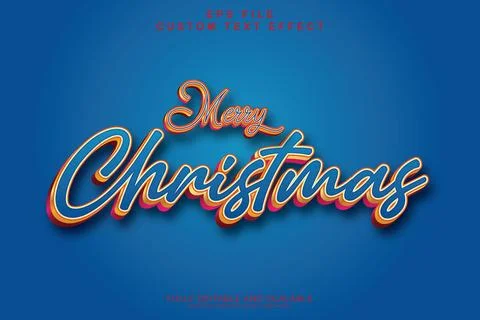 3d editable premium text effect Stock Illustration