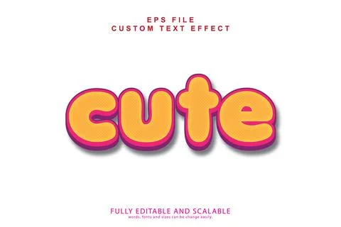 3d editable premium text effect Stock Illustration