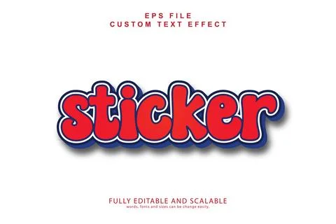 3d editable premium text effect Stock Illustration