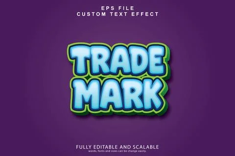 3d editable premium text effect Stock Illustration