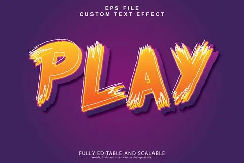 3d editable premium text effect Stock Illustration