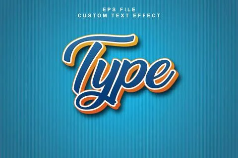 3d editable premium text effect Stock Illustration