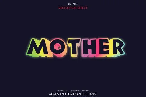 3d editable premium text effect Stock Illustration