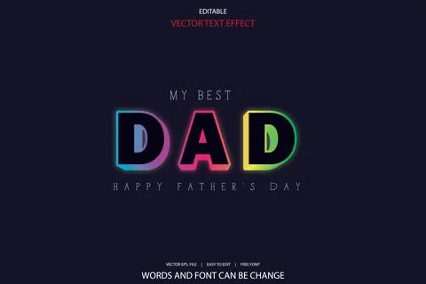 3d editable premium text effect Stock Illustration