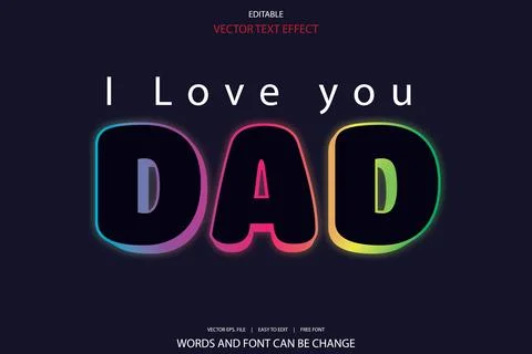 3d editable premium text effect Stock Illustration