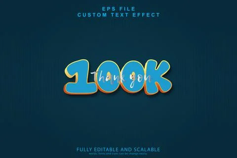 3d editable premium text effect Stock Illustration