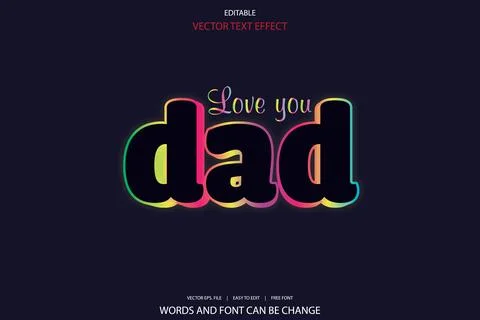 3d editable premium text effect Stock Illustration