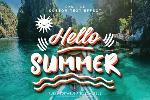 3d editable premium text effect Illustrazione stock