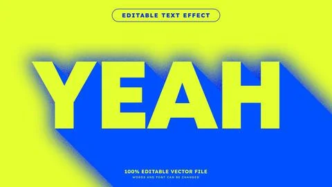 3D Editable Text Effect with Bold Typography and Neon Background Stock Illustration
