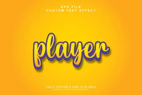 3D Editable Text Effect Illustrazione stock