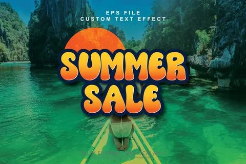 3d Editable Text Effect. Stock Illustration