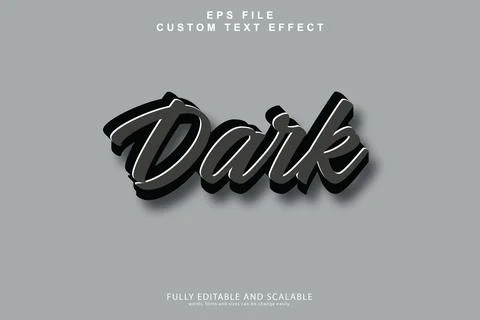 3d Editable Text Effect. Stock Illustration