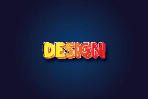 3d Editable Text Effect. Stock Illustration