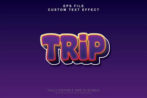 3d Editable Text Effect. Stock Illustration