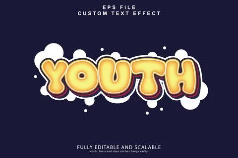 3d Editable Text Effect. Stock Illustration