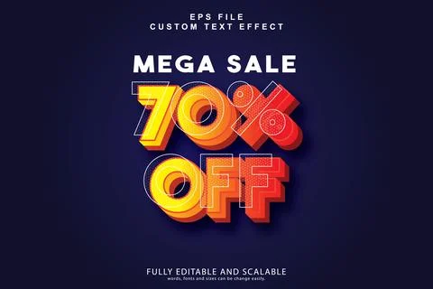 3d Editable Text Effect. Stock Illustration