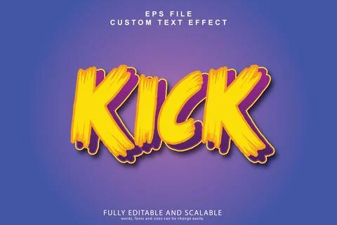 3d Editable Text Effect. Stock Illustration