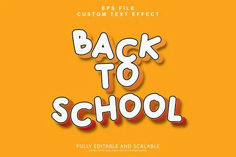 3d Editable Text Effect. Stock Illustration