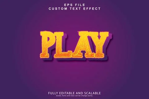 3d Editable Text Effect. Stock Illustration