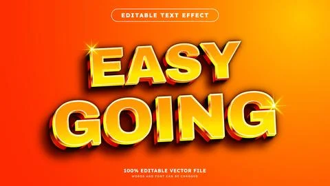 3d editable text effect suitable for promotion product with orange neon color Ilustración de archivo