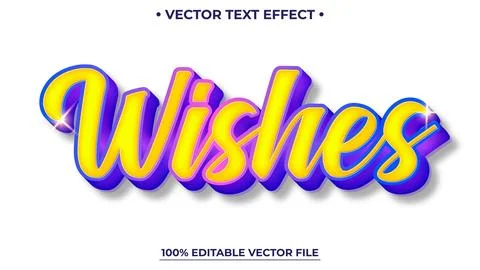 3d editable text effect Yellow and Purple gradation イラスト素材